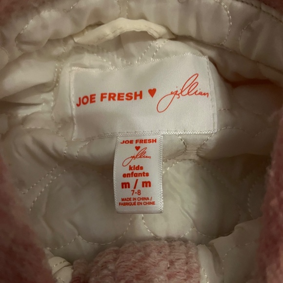 Joe Fresh Jillian Harris Girls Pink & Cream Shacket - Picture 2 of 4